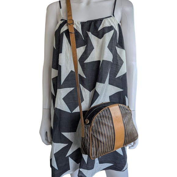 Fendi Black and Tan Striped Crossbody Bag - Picture 4 of 16
